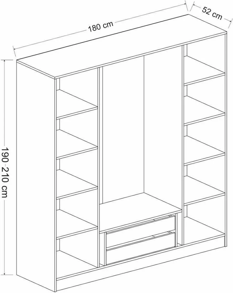 Dollap Skye Decor, ngjyrë e bardhë, Kale Country, 3841