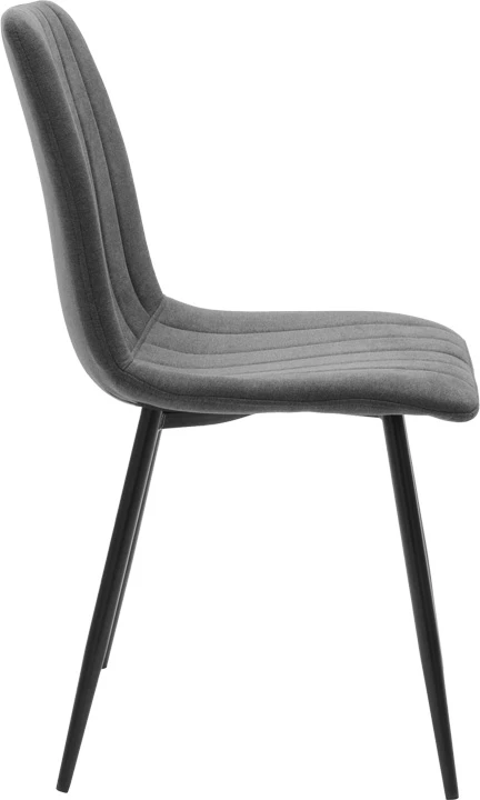 Set tavoline me dy karrige Natali-Noor, MDF i zi, këmbë natyrale, 80x80x76cm