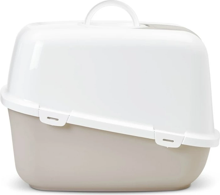 Kuti rëre për mace SAVIC Nestor Jumbo, e mbuluar, 66.5x48.5x46.5 cm, 1 copë, Bardhë-Kafe