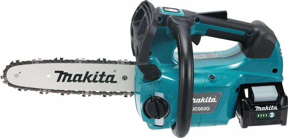 Motorrsharrë me bateri Makita UC002GM102 40V Max XGT 25 cm, blu, set me 1 bateri 4Ah dhe karikues