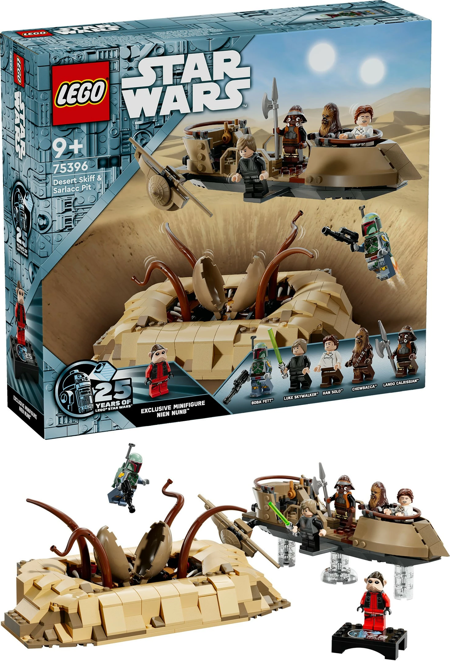 Set ndërtimi LEGO Star Wars 75396 Desert Skiff & Sarlacc Pit, 558 pjesë, shumëngjyrësh