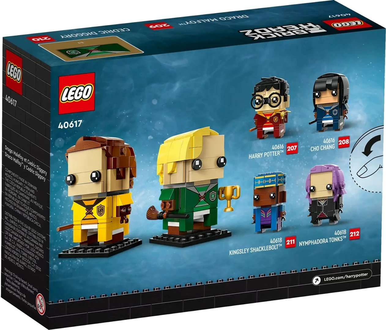 Set LEGO BrickHeadz Harry Potter 40617 Draco Malfoy dhe Cedric Diggory