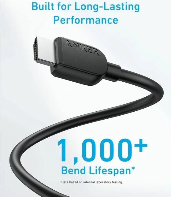 Kabllo HDMI 2.1 Anker A8742011, 8K@60Hz, 4K@120Hz, 1.8 m, e zezë