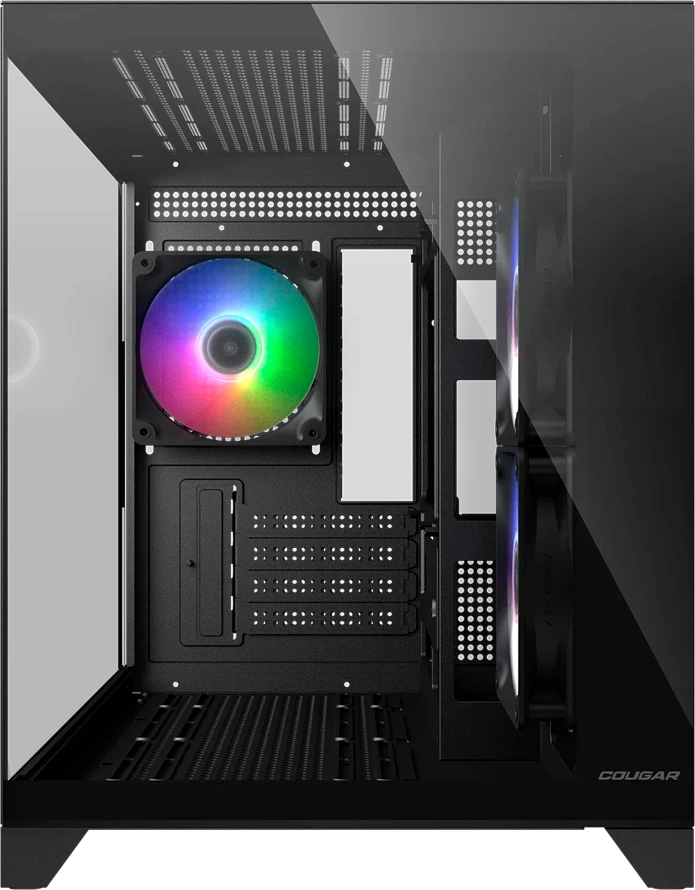Kasë COUGAR FV150 Mini RGB, Mini Tower, Micro-ATX/Mini-ITX, 3x120mm RGB, USB-C, e zezë