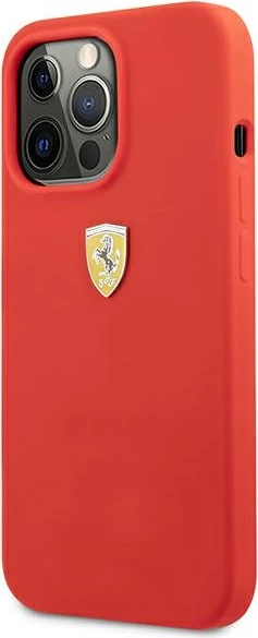 Mbështjellës Ferrari FESSIHCP13XRE për iPhone 13 Pro Max 6.7", silikon, kuq
