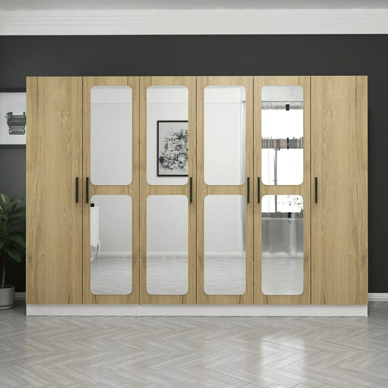 Dollap rrobash, ngjyrë arre, Skye Decor, 3872