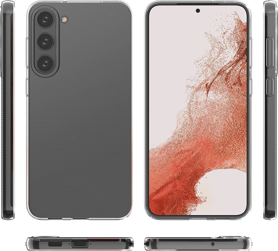 Mbështjellës Hurtel Ultra Clear 0.5mm për Samsung Galaxy S23+, Transparent