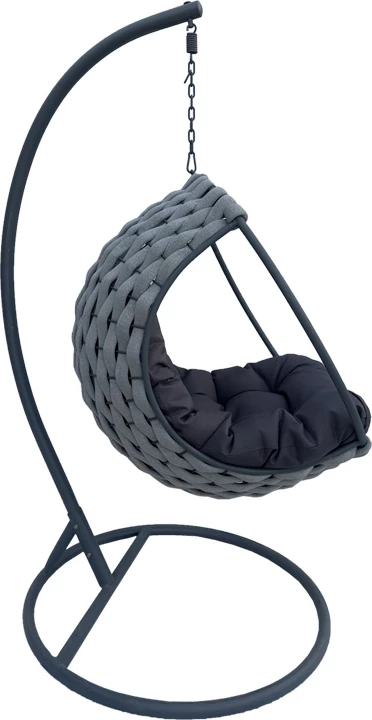 Karrige varëse Makito, bazë metali, ngjyrë gri, 100x105x195 cm