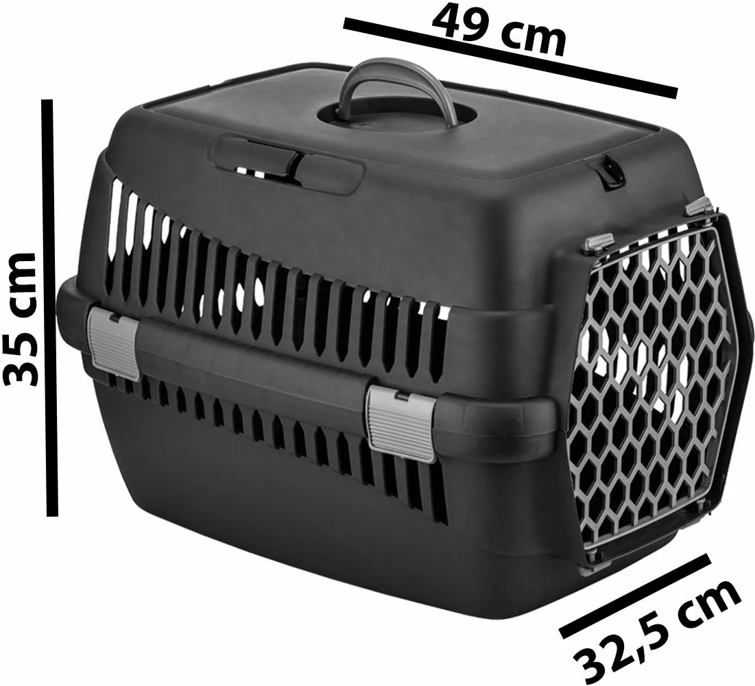 Kuti transporti për kafshë, Paws & Whiskers, 5096-S-4, e zezë dhe jeshile deti