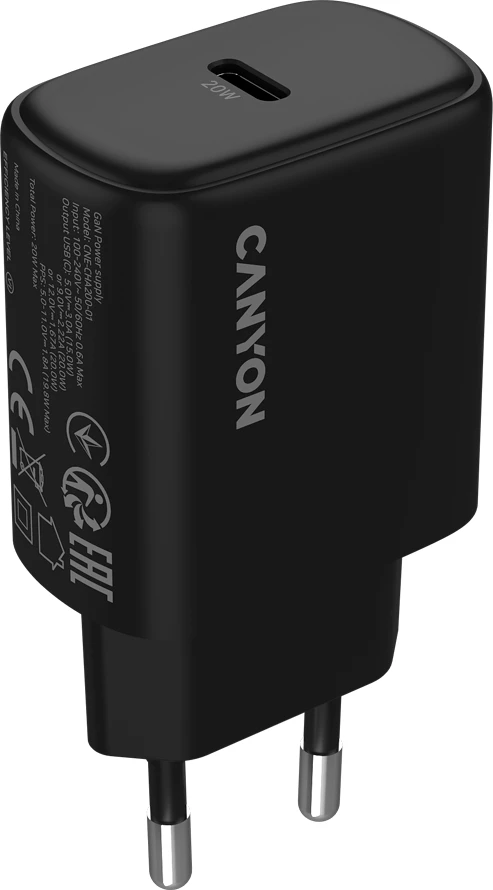 Karikues muri CANYON OnCharge 200 20W 1xUSB-C PD/PPS, EU, i zi