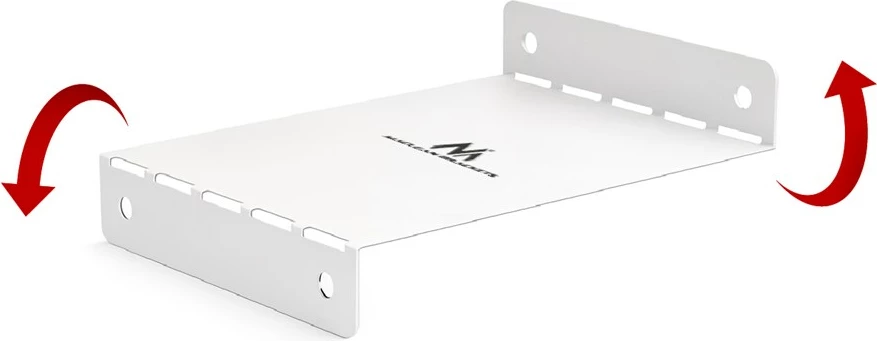 Organizues kabllosh nën tavolinë Maclean MC-107 W, çelik, i bardhë