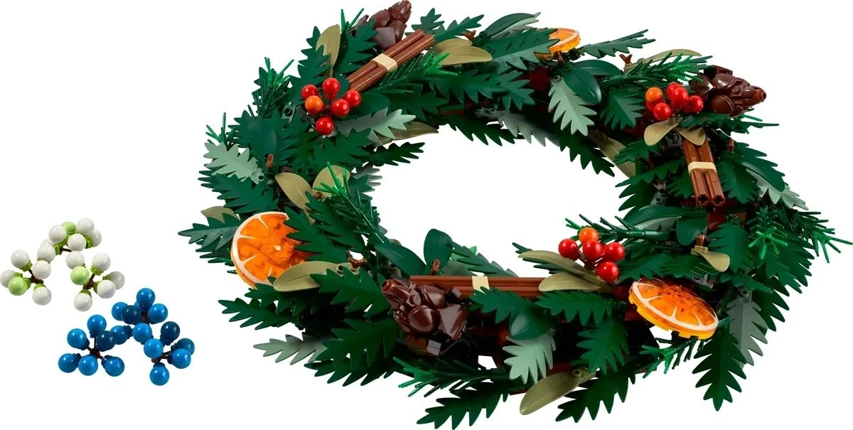 Lodra LEGO ICONS 10340 Wreath, për të rritur, shumëngjyrëshe
