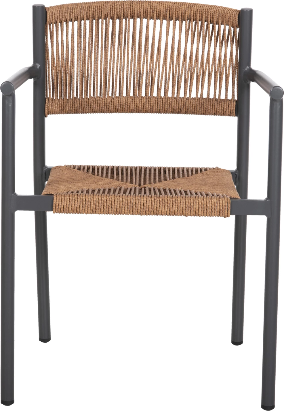 Karrige alumini STER FH5786.12, ngjyrë antracit, ratan sintetik, 55,5x53x78H cm