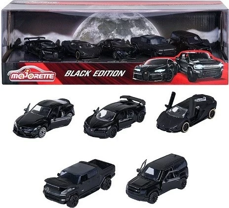 Set veturash lodër Majorette Black Edition 2.0, 5 copë, të zeza