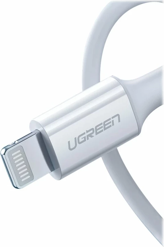 Kabllo Ugreen USB-C në Lightning 1m, e bardhë