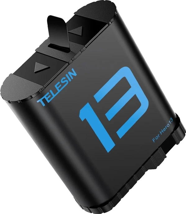 Bateri rimbushëse Telesin S0-BTR-06-TGP për GoPro Hero 13, 1900 mAh 7.39 Wh, 4.48 V, e zezë