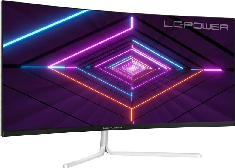 Monitor LC-Power LC-M34-UWQHD-100-C-V3, 34", UltraWide Quad HD, 100Hz, i bardhë