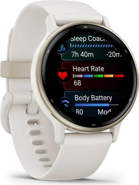 Smartwatch Garmin Vivoactive 5, 1.2" AMOLED, GPS, Bardhë