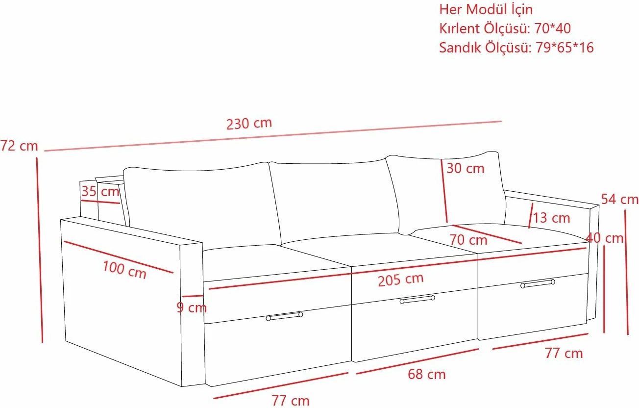 Divan-krevat treshe, Atelier del Sofa, Saros, ngjyrë kafe