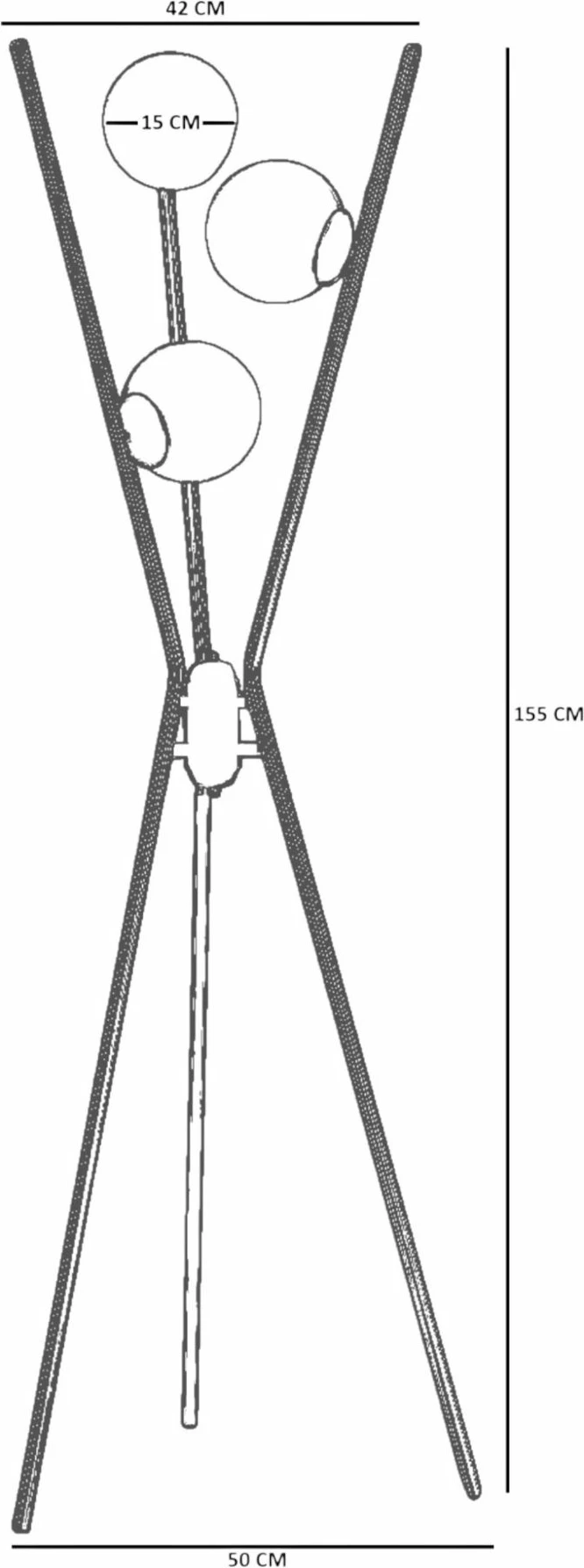 Llambë dyshemeje Opviq, 8942-1, e zezë, e bardhë, ari