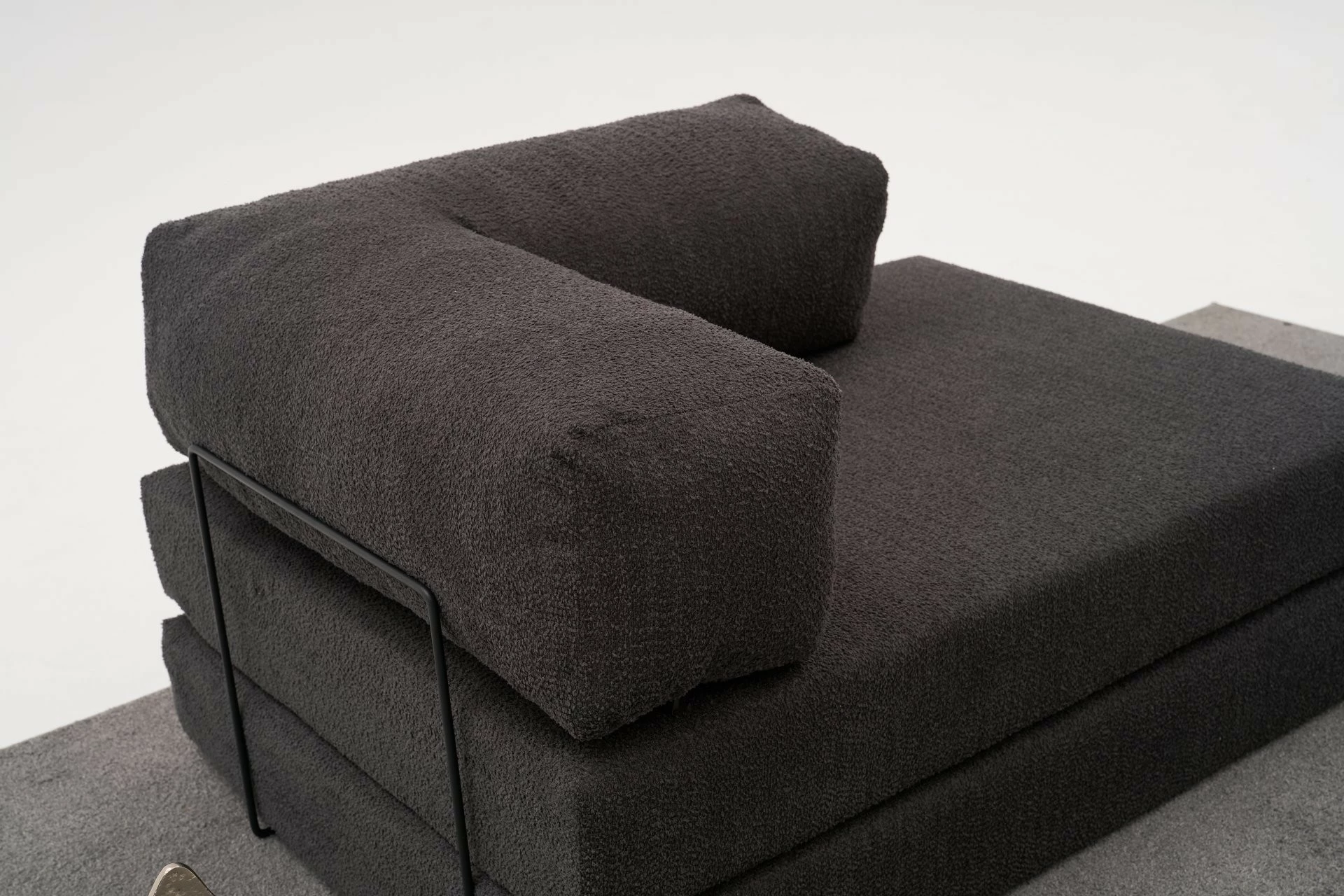 Divan dy ulës Comfort, ngjyrë antracit, Atelier del Sofa