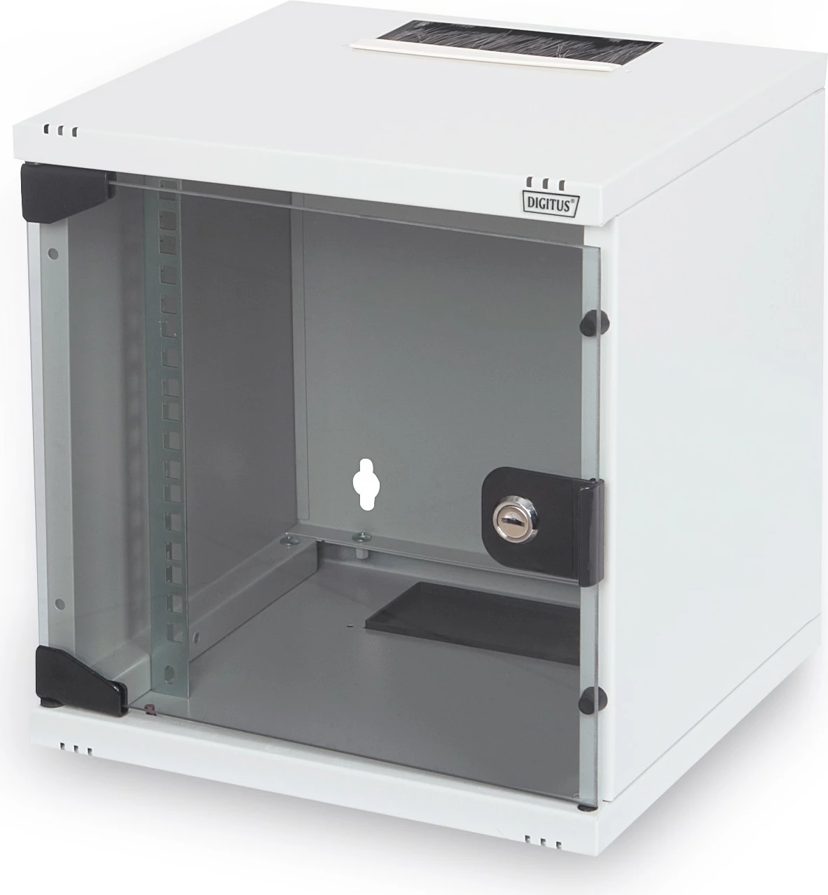 Kasë rrjeti Digitus DN-10-05U-L1, 6U, 25.4cm (10"), xham, gri, montim në mur