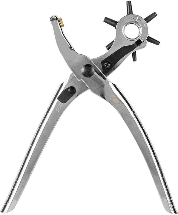Pinca për shpuarje lëkure Deli Tools EDL1919C, 9", argjendtë