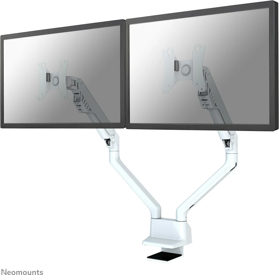 Krah monitori Neomounts FPMA-D750DWHITE2, për 2 ekrane, rregullim me gaz, i bardhë
