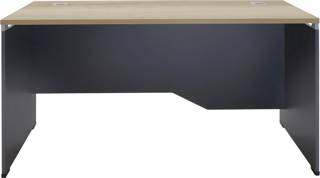 Tavolinë menaxheri Lotus, ngjyrë lisi-gri e errët, 150x80x75cm