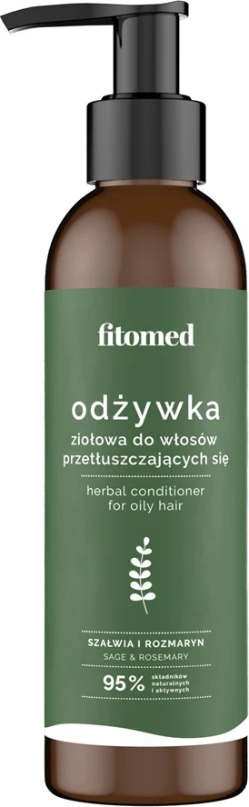 Kondicioner për flokë të yndyrshëm Fitomed me sherebelë dhe rozmarinë për femra, 200g