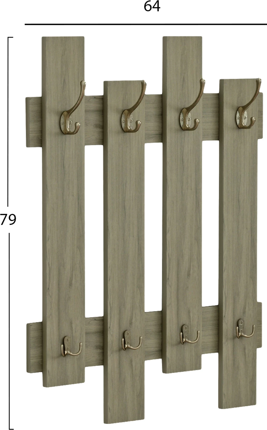 Varëse muri për pallto WESSON, melaminë, ngjyrë ulliri, FH8940.12, 64x4x79H cm