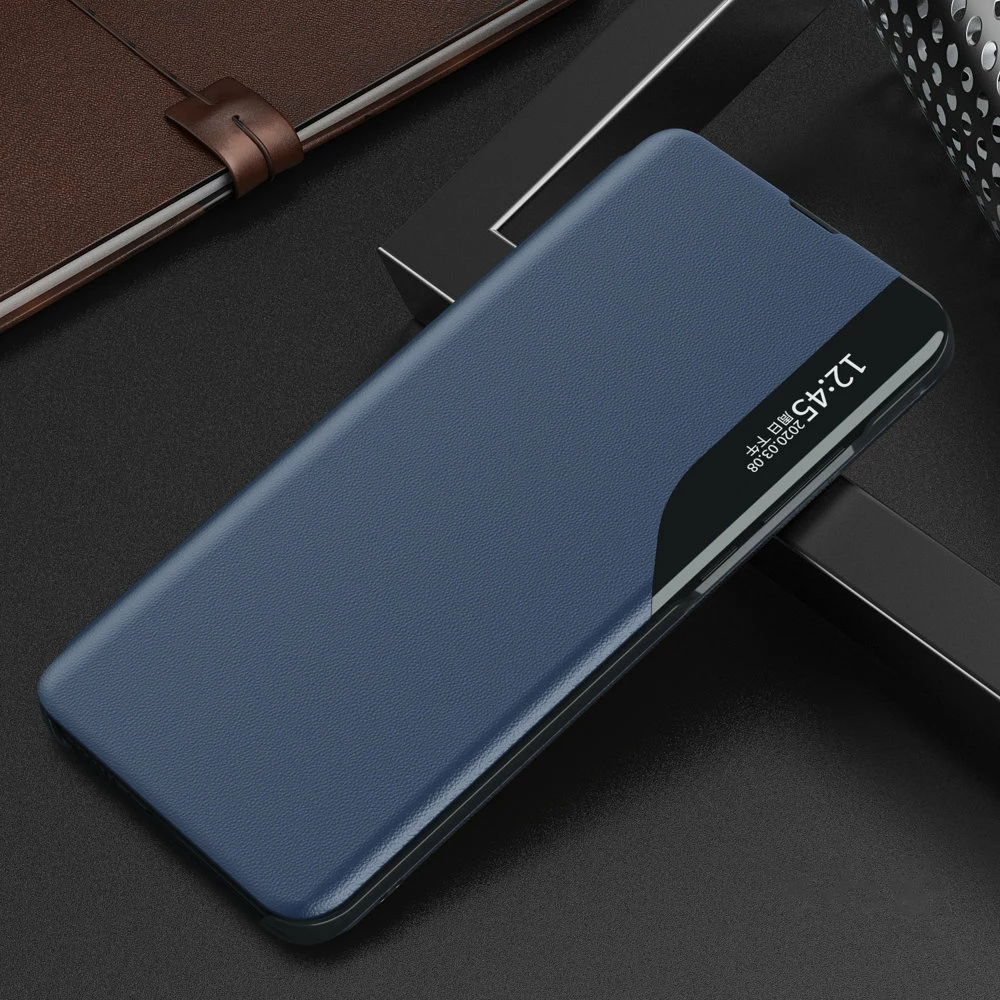 Mbështjellës Hurtel Eco Leather View Case për Xiaomi Redmi Note 11 Pro+ 5G / 11 Pro 5G / Mi 11i HyperCharge / Poco X4 NFC 5G, kaltër