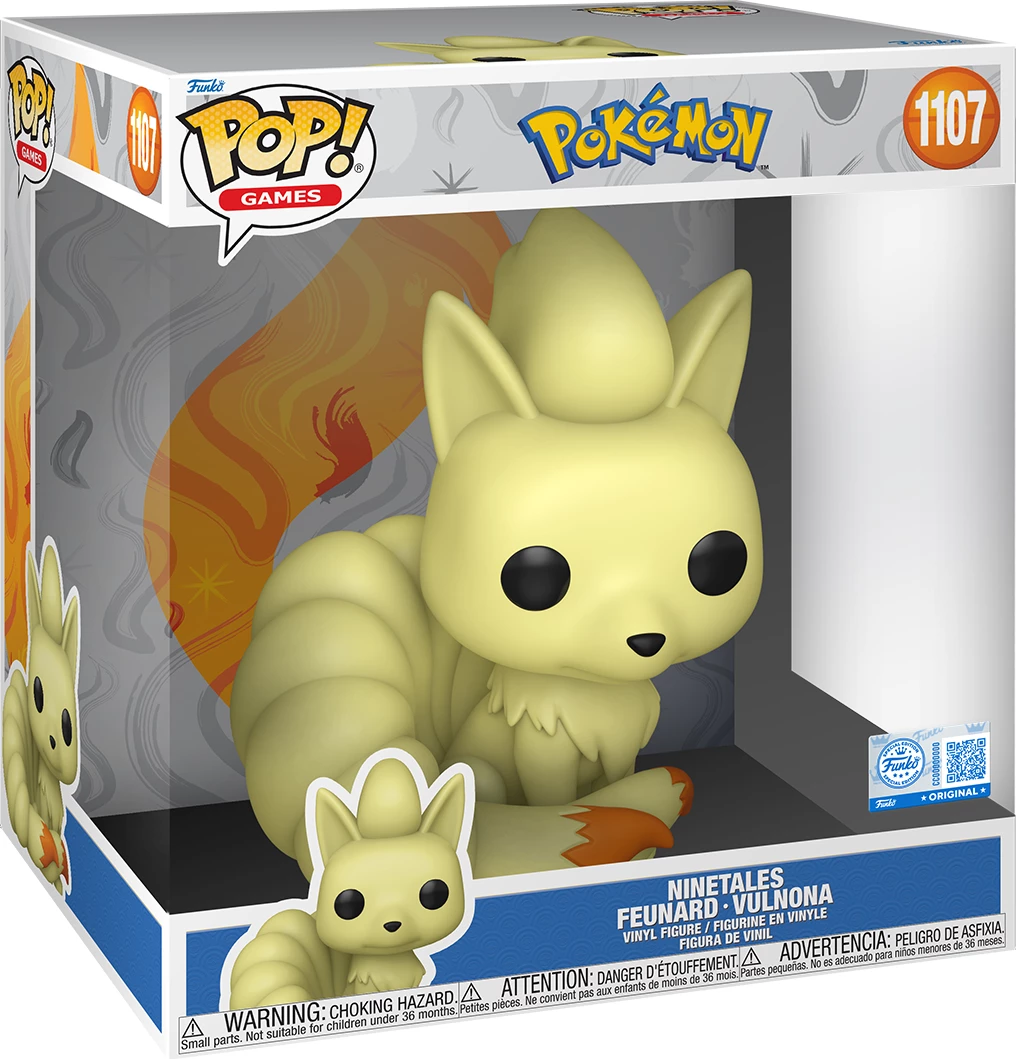 Figurinë koleksionuese Funko POP! Jumbo Pokemon Ninetales, krem