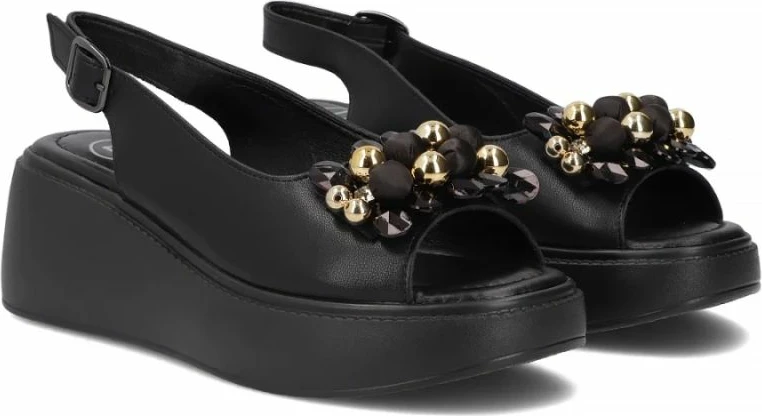 Sandale me platformë Filippo DS7577, të zeza