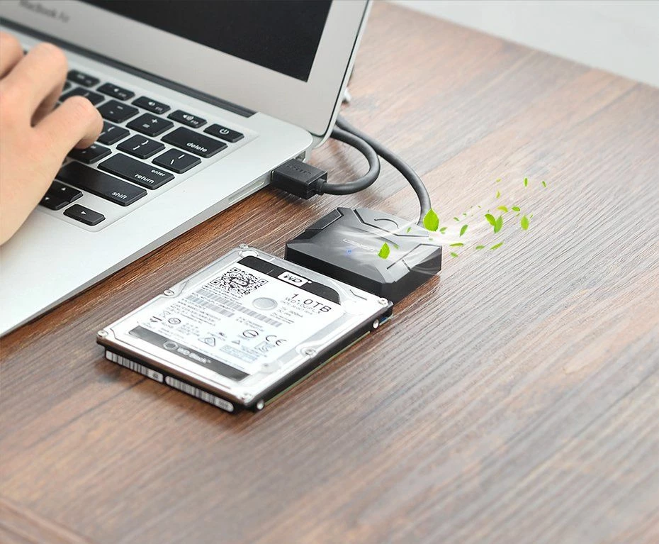 Adapter USB 3.0 në SATA Ugreen Pocket për disqe 2.5\"/3.5\" deri 4TB, i zi