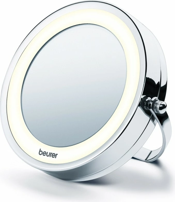Pasqyrë kozmetike Beurer BS 59, me ndriçim LED, 5x zmadhim, krom