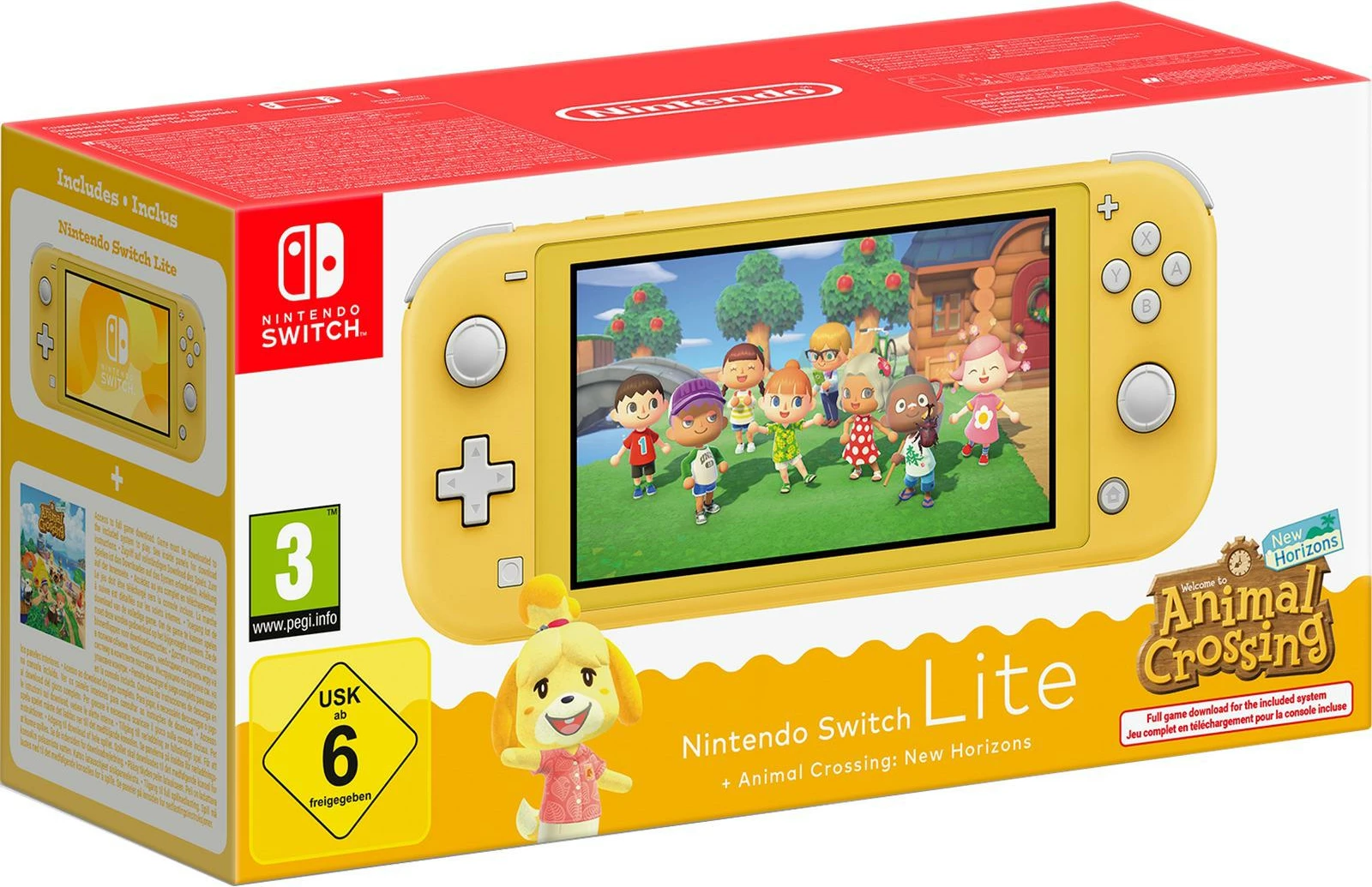 Konzolë Nintendo Switch Lite Animal Crossing New Horizons, e verdhë