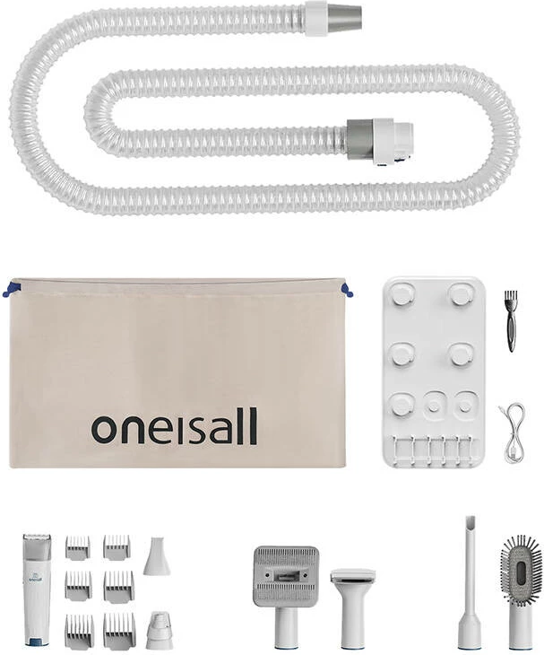 Set për kujdes të qimeve të kafshëve Oneisall LM2, 1.5L, bardhë/blu