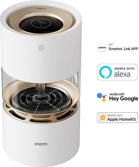 Humidifikues Smartmi Rainforest, avullues, 3L, i bardhë