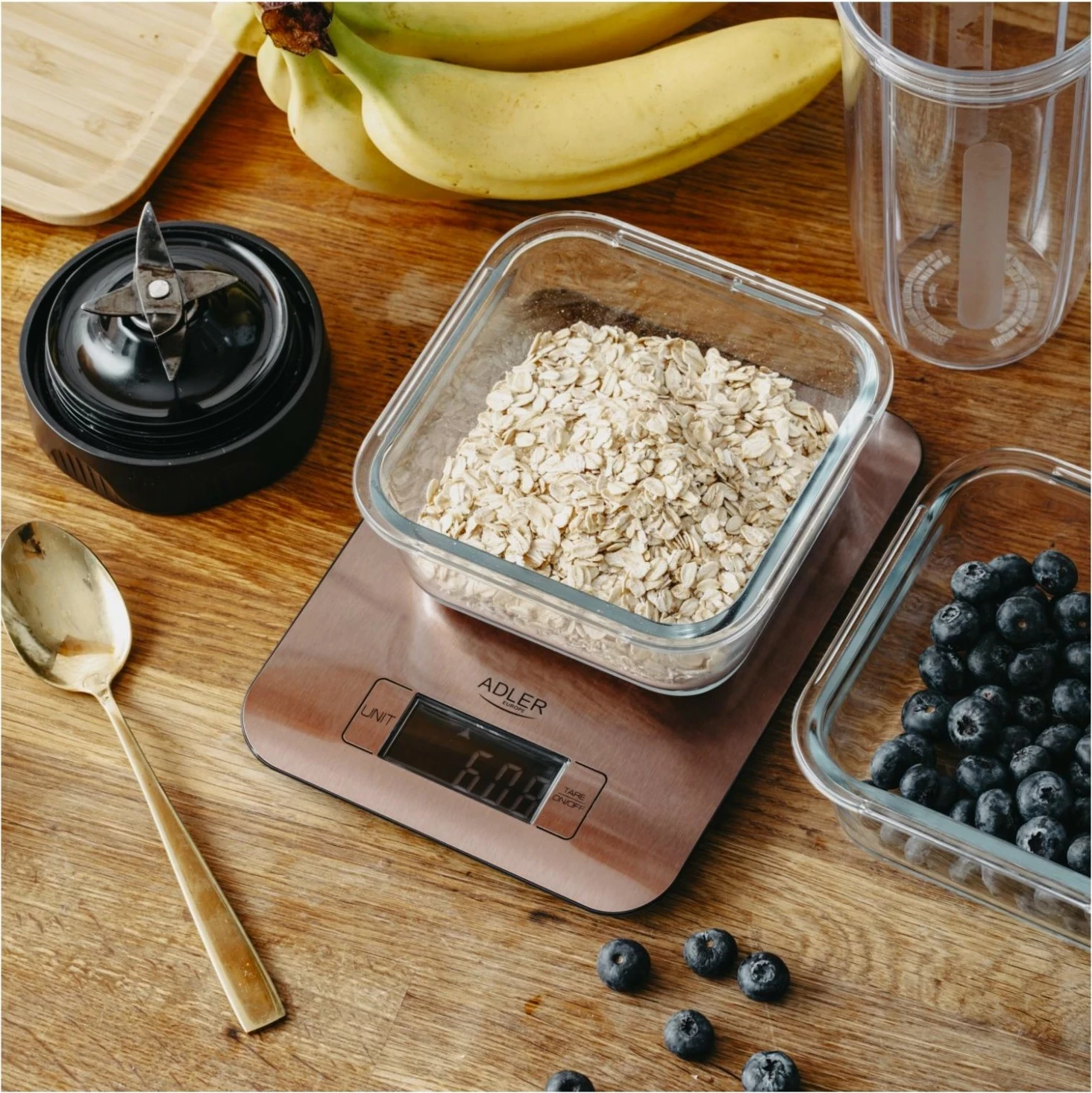 Libra kuzhine Adler AD 3183, elektronike, ngjyrë bakri