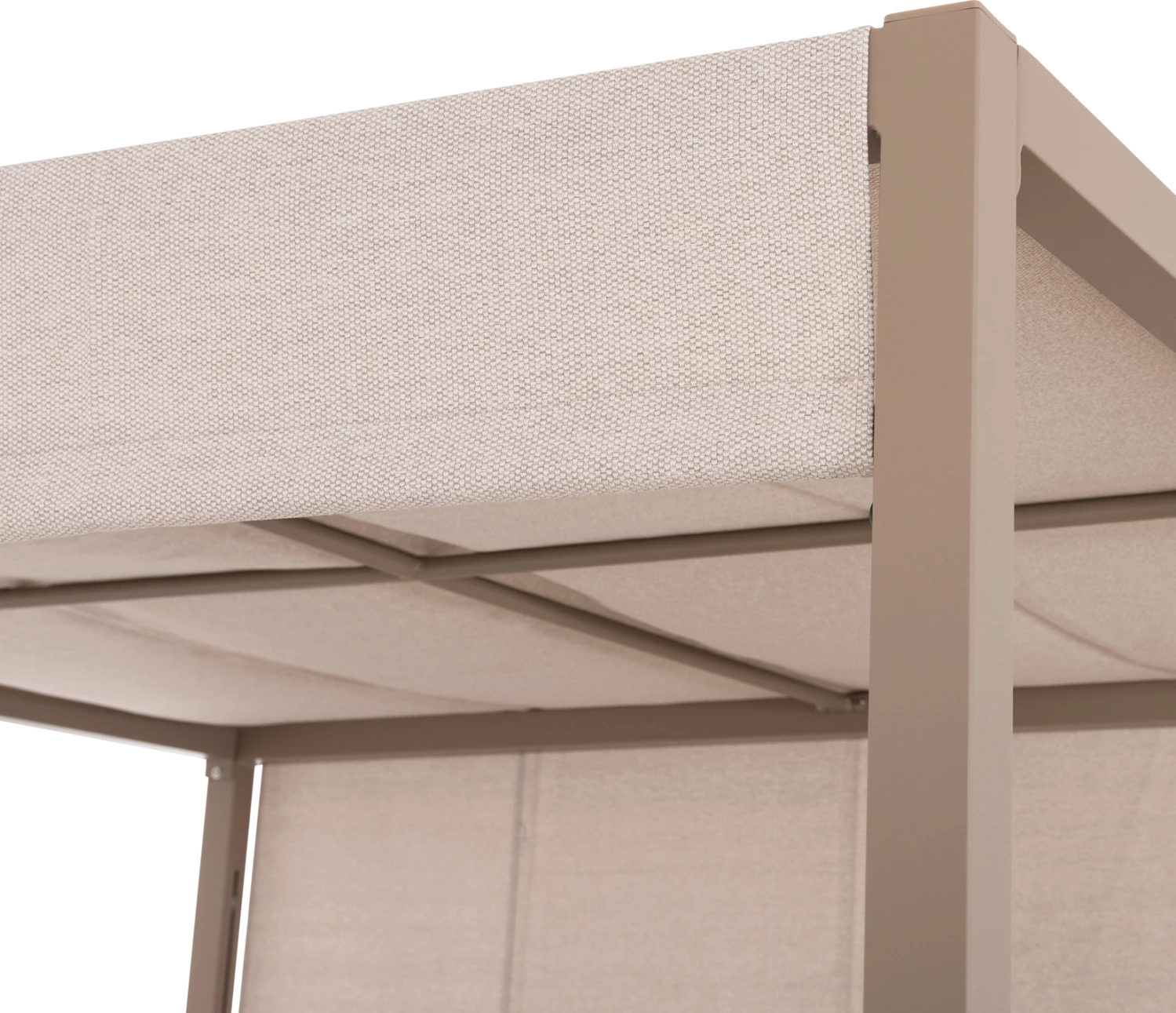 Shezlong dopio me hije, alumin, ngjyrë kapuçino, GALLANT FH6097.04, 2x2x2m