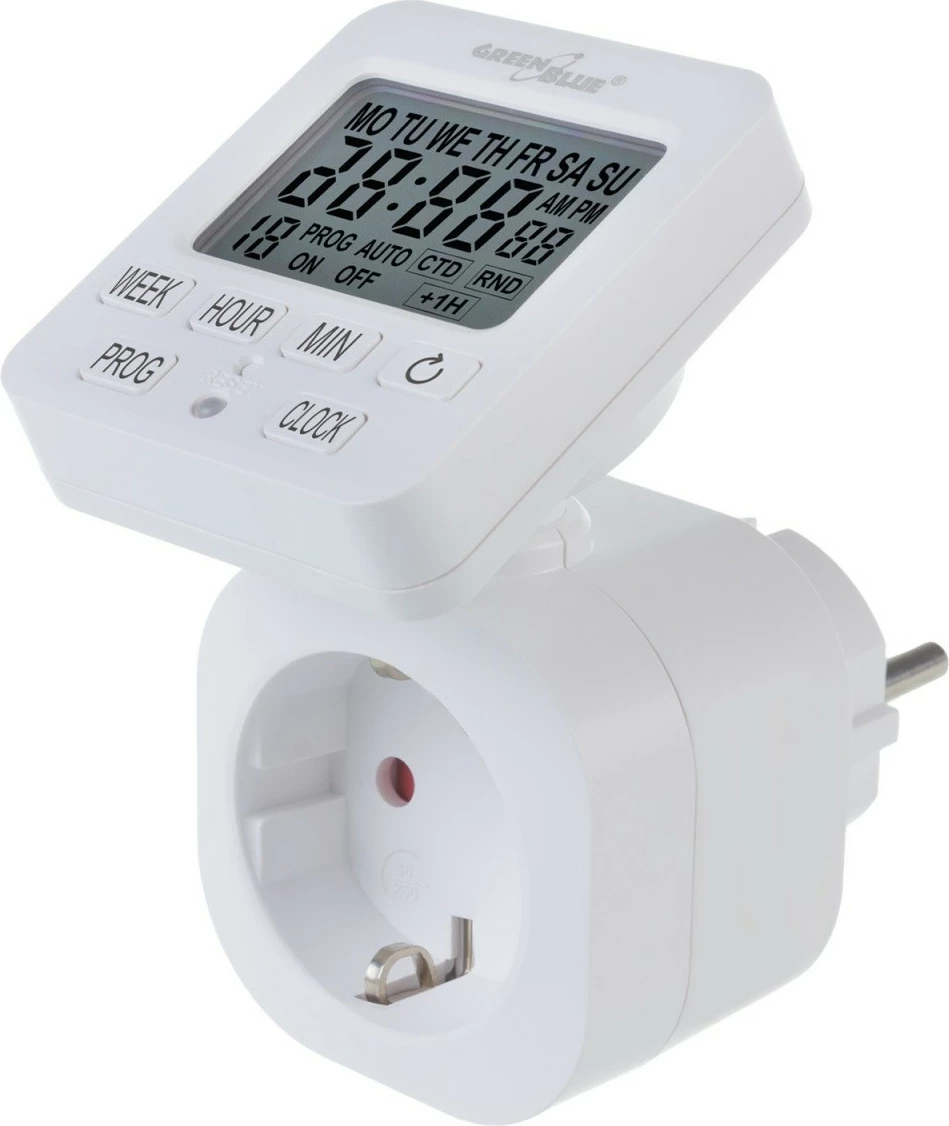 Programator kohe digjital GreenBlue GB605E, 16A, i bardhë