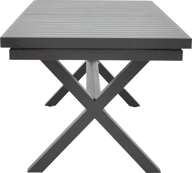 Tavolinë zgjeruese Dagyn alumini ngjyrë e hirtë e errët 180-240x90x76cm