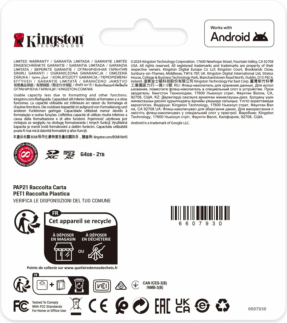 Kartë memorje microSDXC Kingston Canvas Select Plus 512GB Class 10 UHS-I/U3 A1 V30 (SDCS3/512GB) me adapter