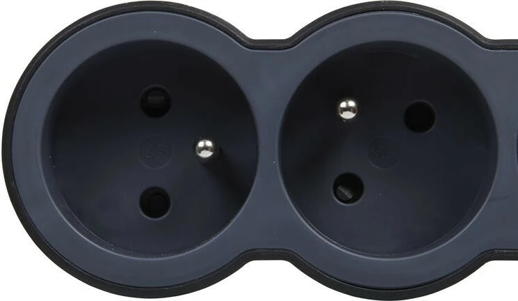 Prizë zgjatuese Legrand 049472, 3x2P+Z, 1.5m, e zezë/gri