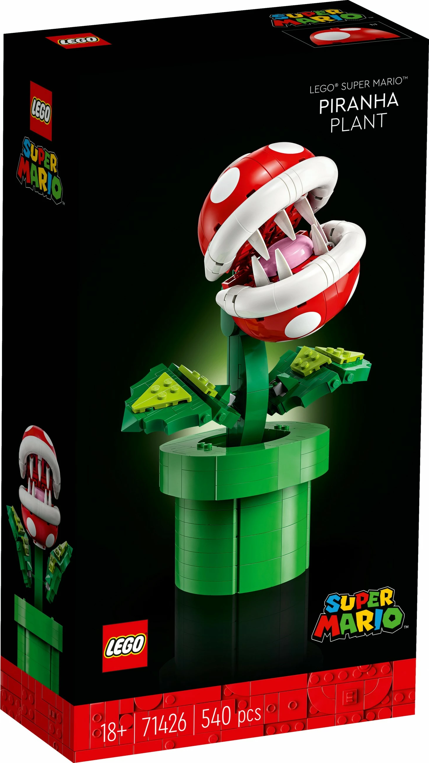Set ndërtimi LEGO Super Mario Piranha Plant, 540 copë, shumëngjyrësh