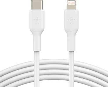 Kabëll Belkin CAA003BT1MWH, 1 m, Lightning, USB C, Bardhë