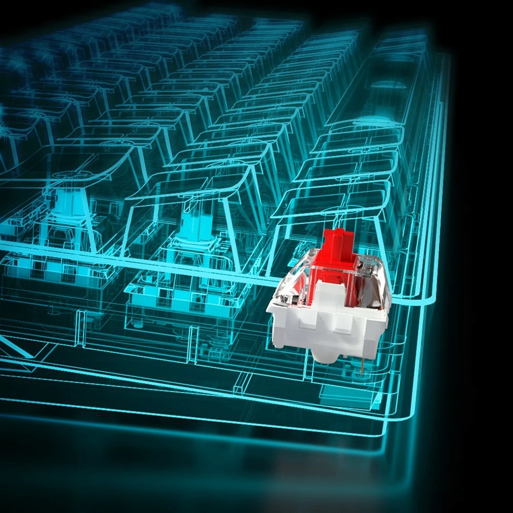 Tastierë mekanike SHARKOON SKILLER SGK50 S4, 60%, Kailh Red, RGB, e bardhë/zezë