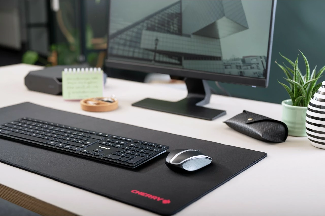 Tastierë Cherry KW 9100 SLIM, Wireless, RF Wireless + Bluetooth, e zezë