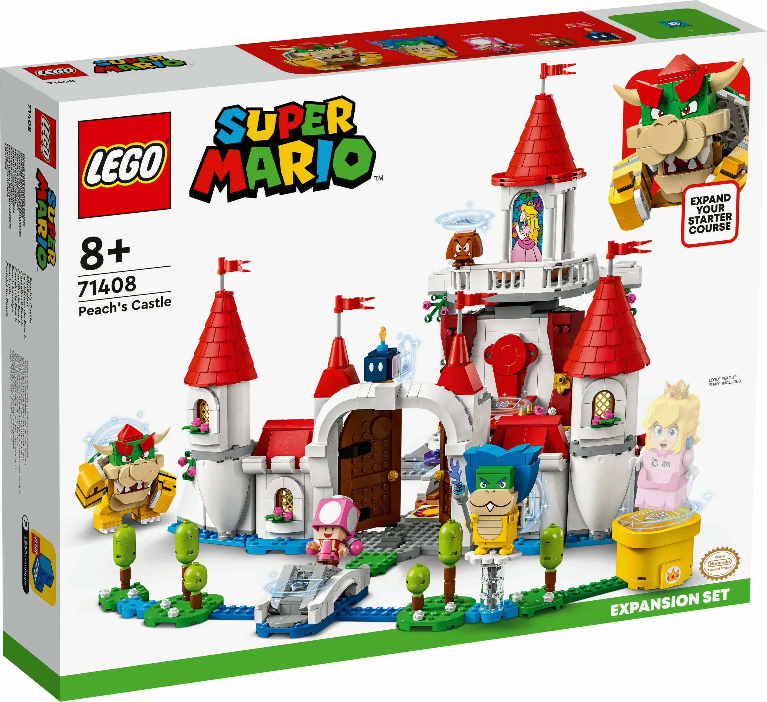 Set ndërtimi LEGO Super Mario Peach’s Castle, 1216 pjesë, shumëngjyrësh